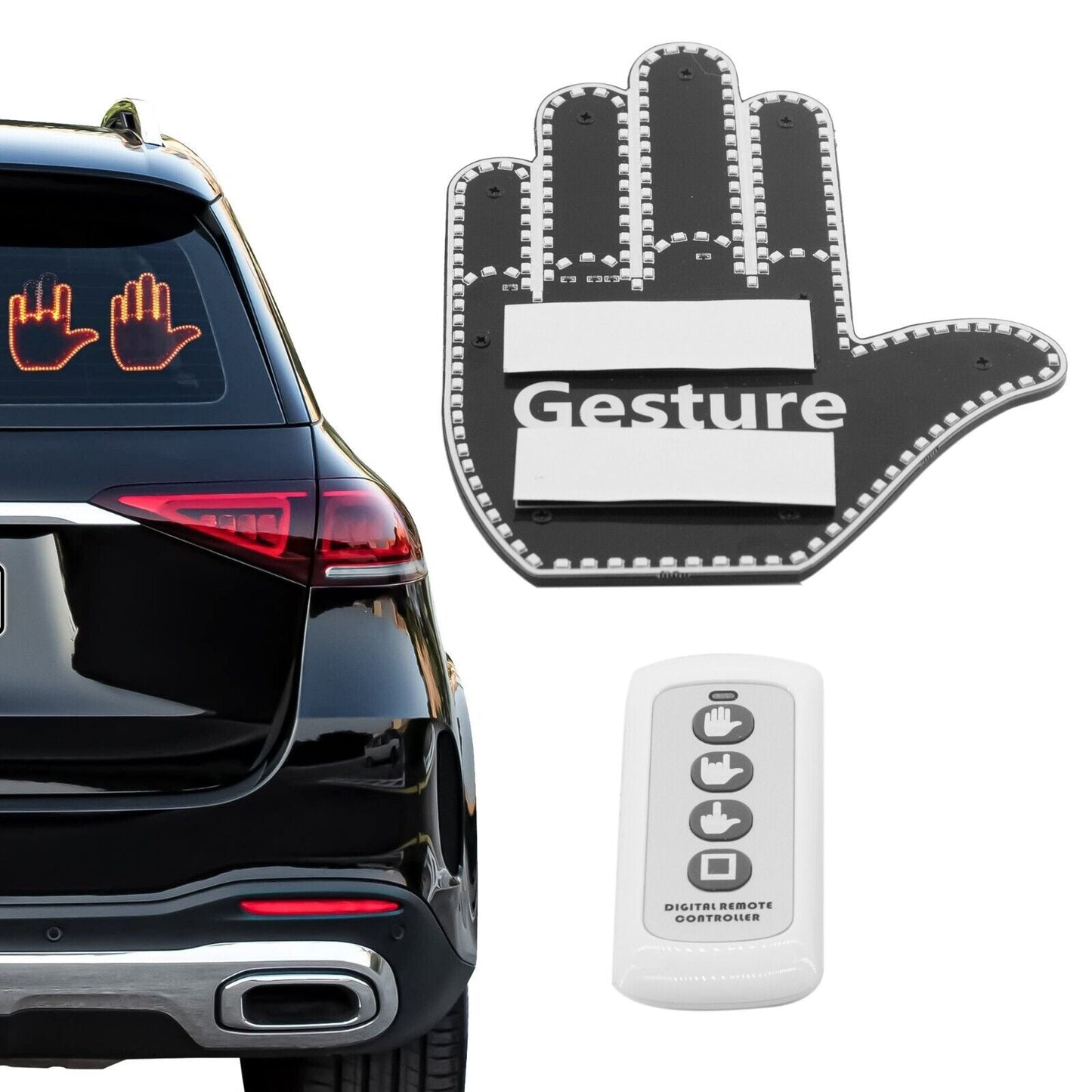 CarsX Funny Gesture Light for Car with Remote