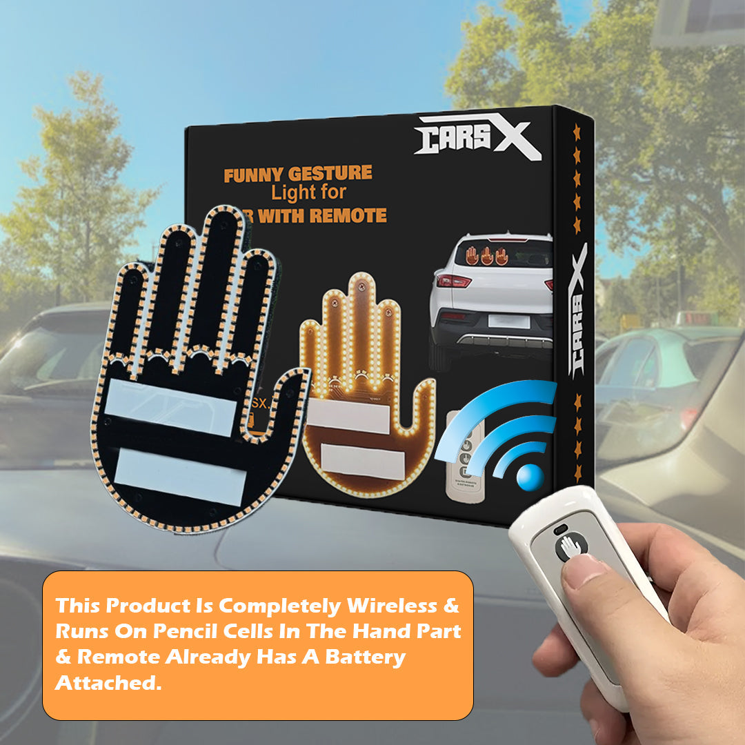 CarsX Funny Gesture Light for Car with Remote