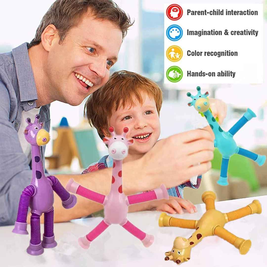 Telescopic Suction Cup Giraffe Toy