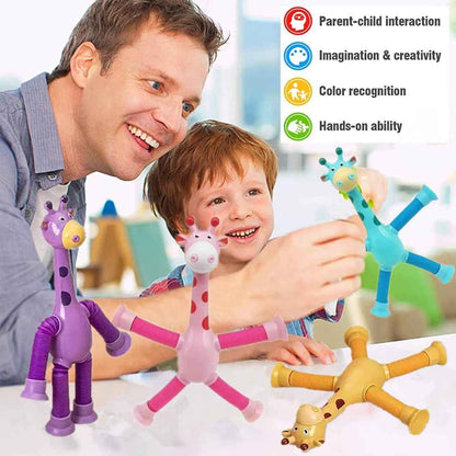 Telescopic Suction Cup Giraffe Toy