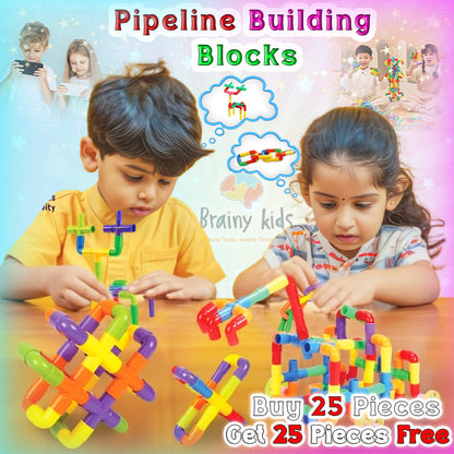 50 PCS PIPE BUILDING BLOCKS  (Buy 25 pcs Get 25 pcs FREE)