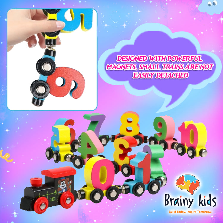 Brain Intelligence Magnetic Montessori Number Learning Train Toy