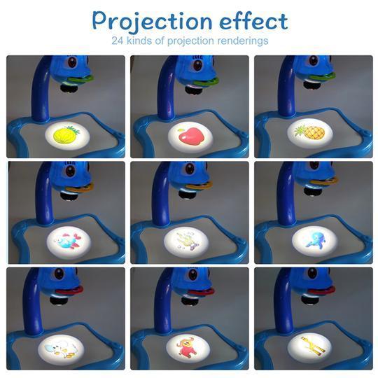 Montessori Drawing Projector (Free Drawing Book & 12 Sketch Pens)