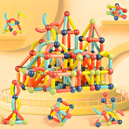 Magnetic Building Blocks + FREE 6000 Pages 7 IN 1 PDF Worksheet For Kids