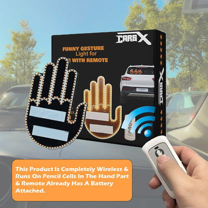 CarsX Funny Gesture Light for Car with Remote