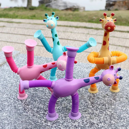 Telescopic Suction Cup Giraffe Toy