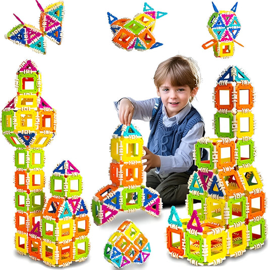 160 PCS Click Bricks  + FREE 6000 Pages 7 IN 1 PDF Worksheet For Kids