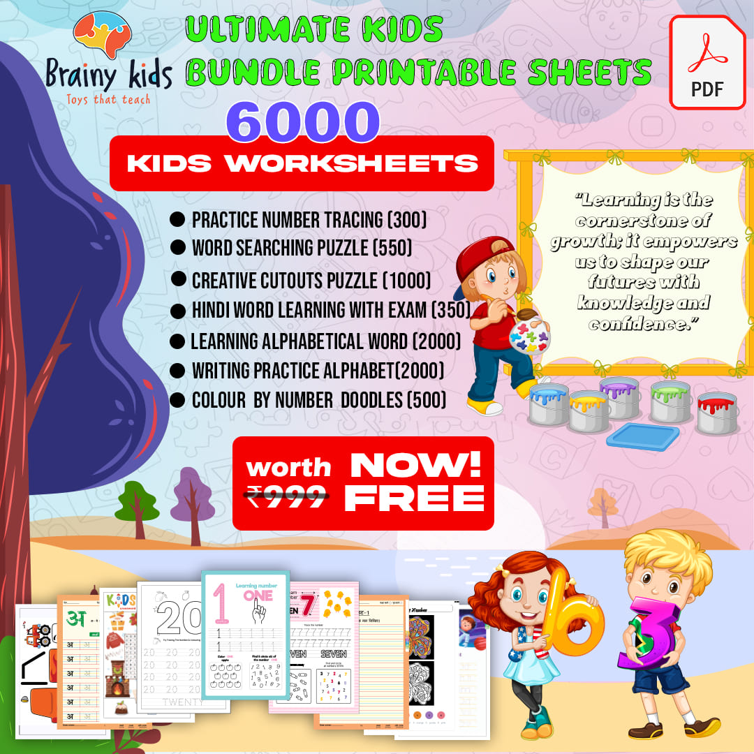 Magnetic Building Blocks + FREE 6000 Pages 7 IN 1 PDF Worksheet For Kids